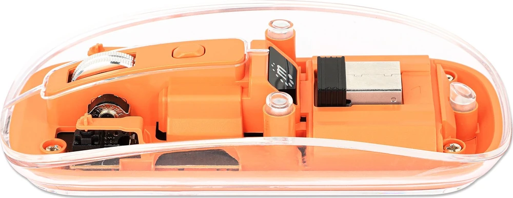 Manhattan Belaidė pelė 2.4GHz RF USB 1600dpi skaidri