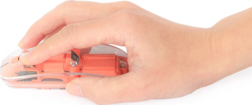 Manhattan Belaidė pelė 2.4GHz RF USB 1600dpi skaidri