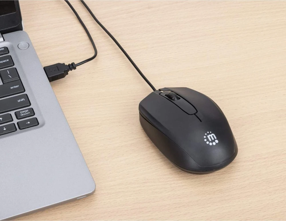Pelė Manhattan MANHATTAN Comfort II Optinė USB-Pelė juoda