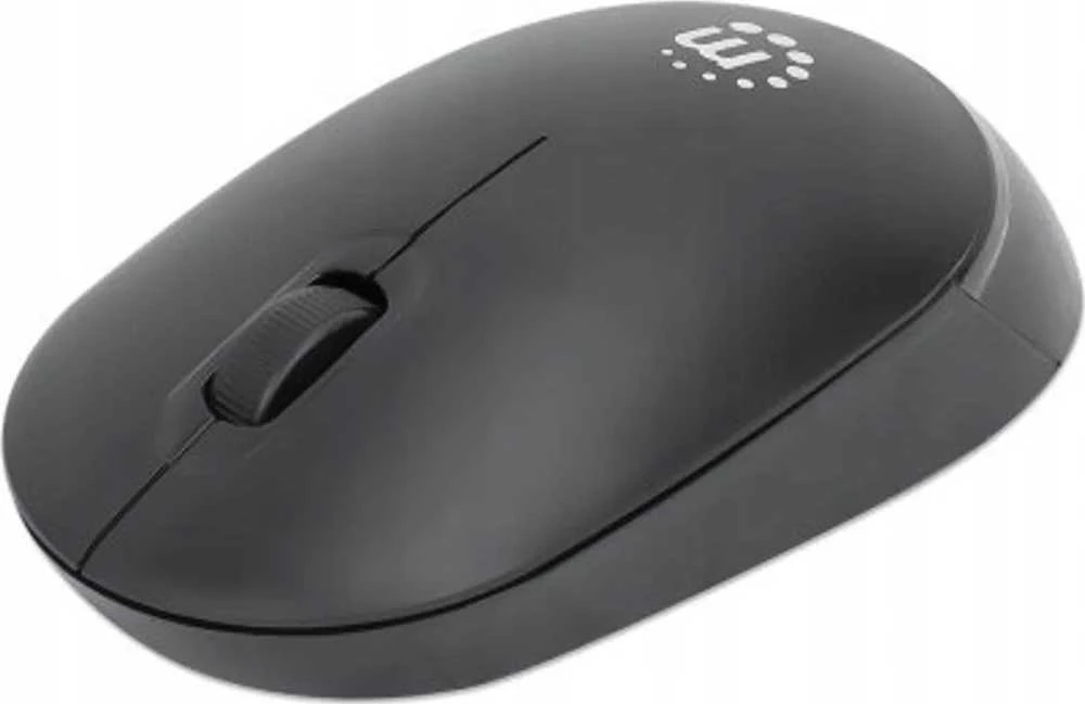 MANHATTAN Performance III Wireless Optinė USB Pelė, USB-A Nano Receiver, 3 mygtukai su ratuku, 1000 dpi, Ambidextrous, Juodas, 190145
