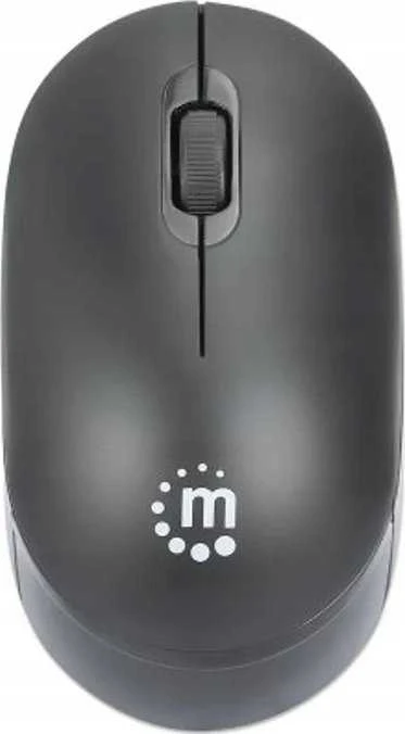 MANHATTAN Performance III Wireless Optinė USB Pelė, USB-A Nano Receiver, 3 mygtukai su ratuku, 1000 dpi, Ambidextrous, Juodas, 190145