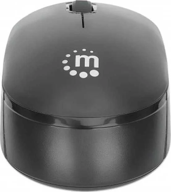 MANHATTAN Performance III Wireless Optinė USB Pelė, USB-A Nano Receiver, 3 mygtukai su ratuku, 1000 dpi, Ambidextrous, Juodas, 190145