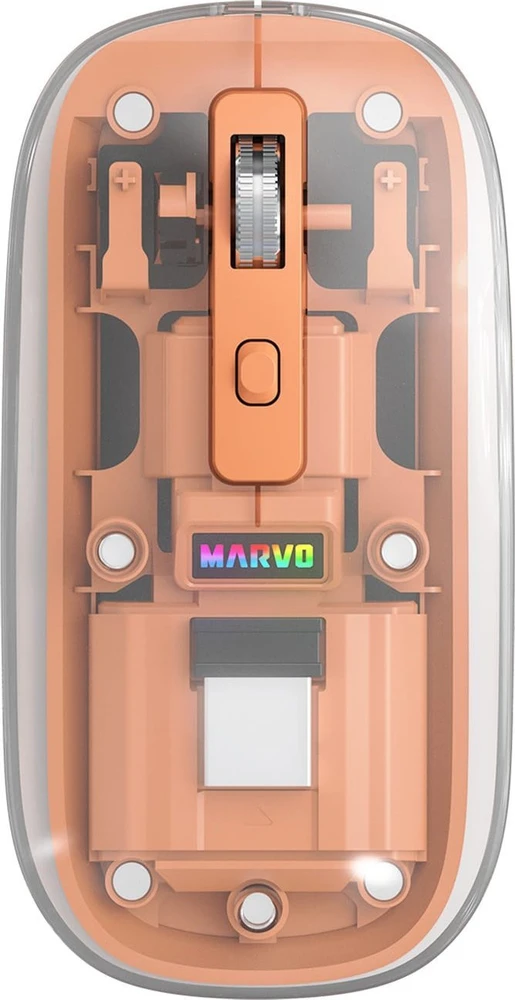 Oranžinis Marvo PRISM B10 Oranžinis Bevielė pelė, oranžinė, 1600DPI