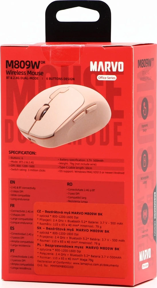 Pelė Marvo M809W