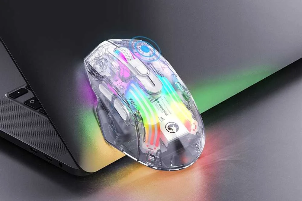 Marvo M413 permatoma RGB pelė su laidu | 7200 DPI
