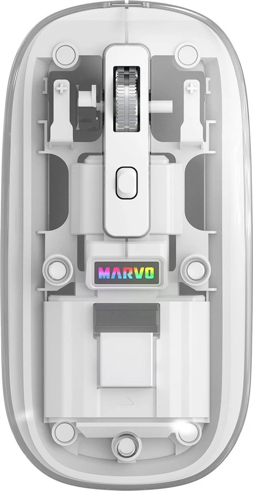 Marvo PRISM B10 Baltas Bevielė pelė, balta, 1600DPI