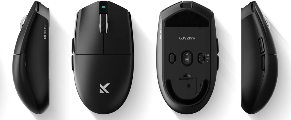 MCHOSE G3 V2 Wireless Juodas (Juoda) Belaidė Žaidimų Pelė