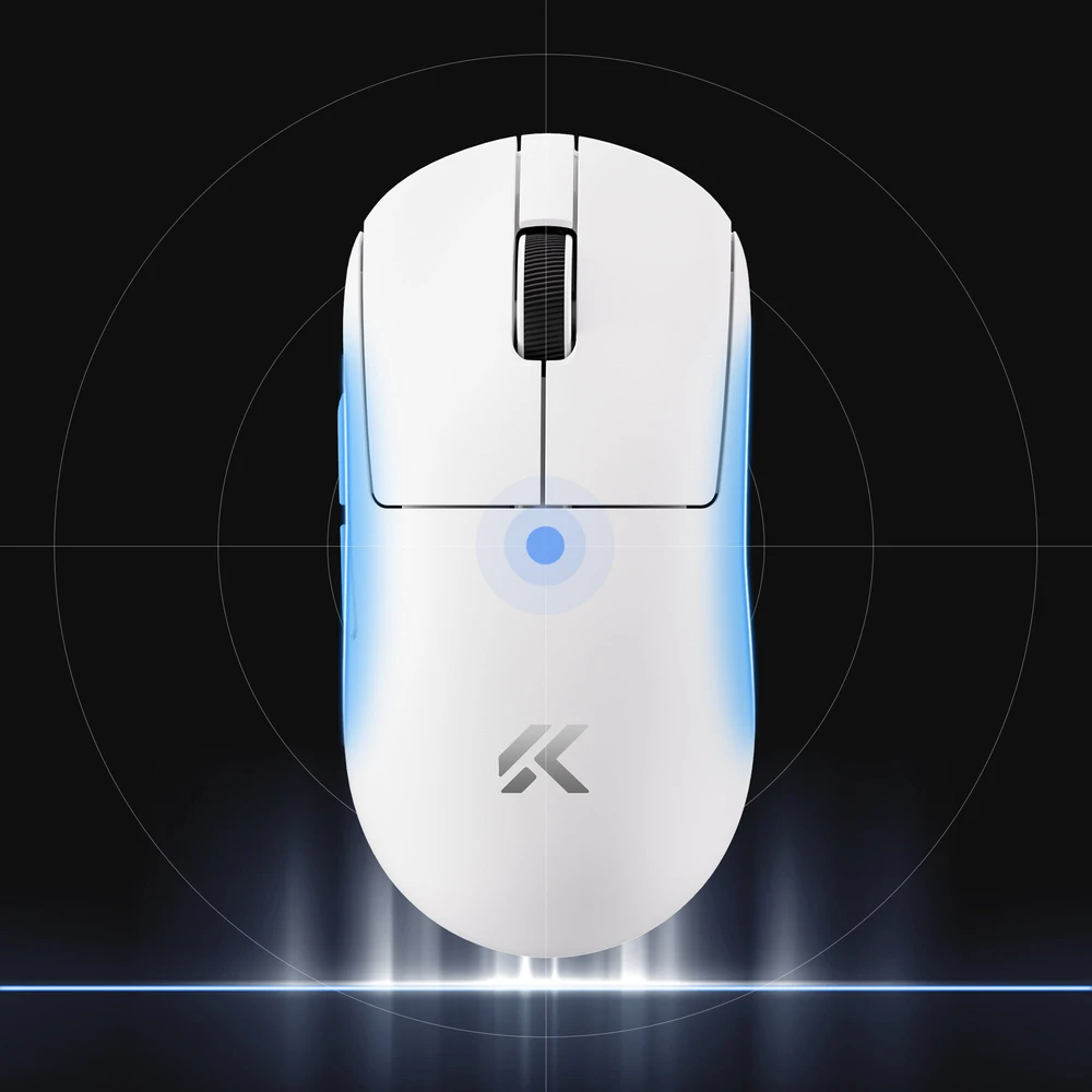 MCHOSE A7 V2 Pro Wireless Belaidė Žaidimų Pelė | Baltas