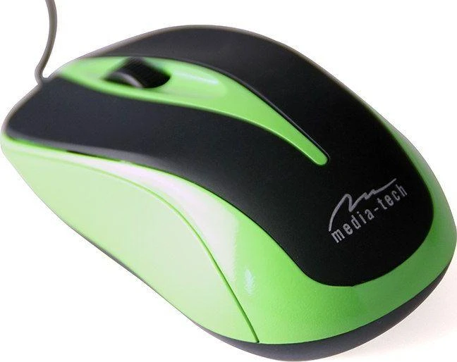 Itin ergonomiška optinė pelė Media-Tech PLANO MT1091G, USB jungtis, 800DPI, žalia