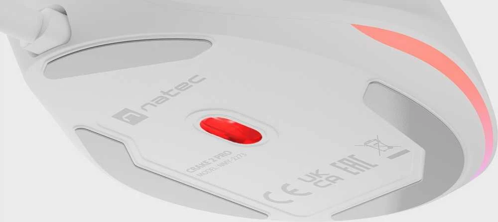 Genesis | Pelė | Natec Crake 2 Pro | su laidu | Baltas
