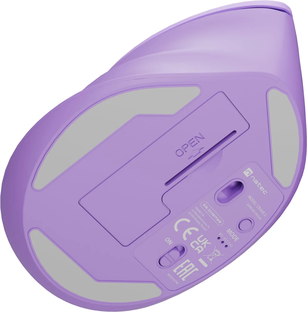 NATEC Crake 2 pelė Universal dešinei rankai RF belaidė + Bluetooth Optinė 2400 DPI