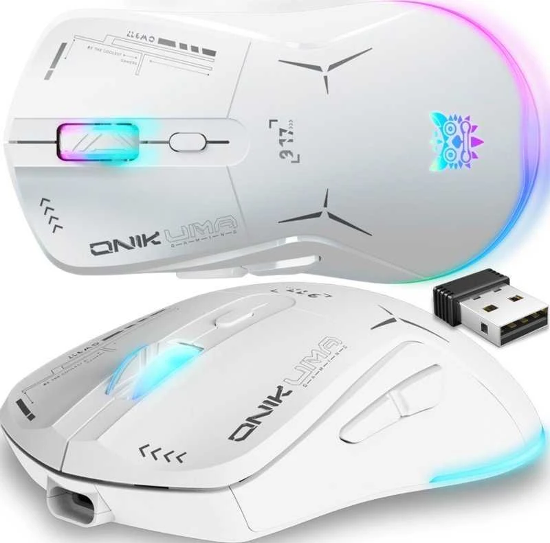 Onikuma su laidu žaidimų pelė CW917 balta
