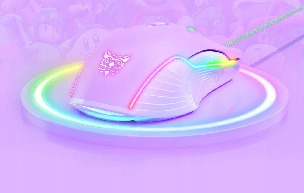 ONIKUMA RGB su laidu žaidimų pelė CW905 violetinė