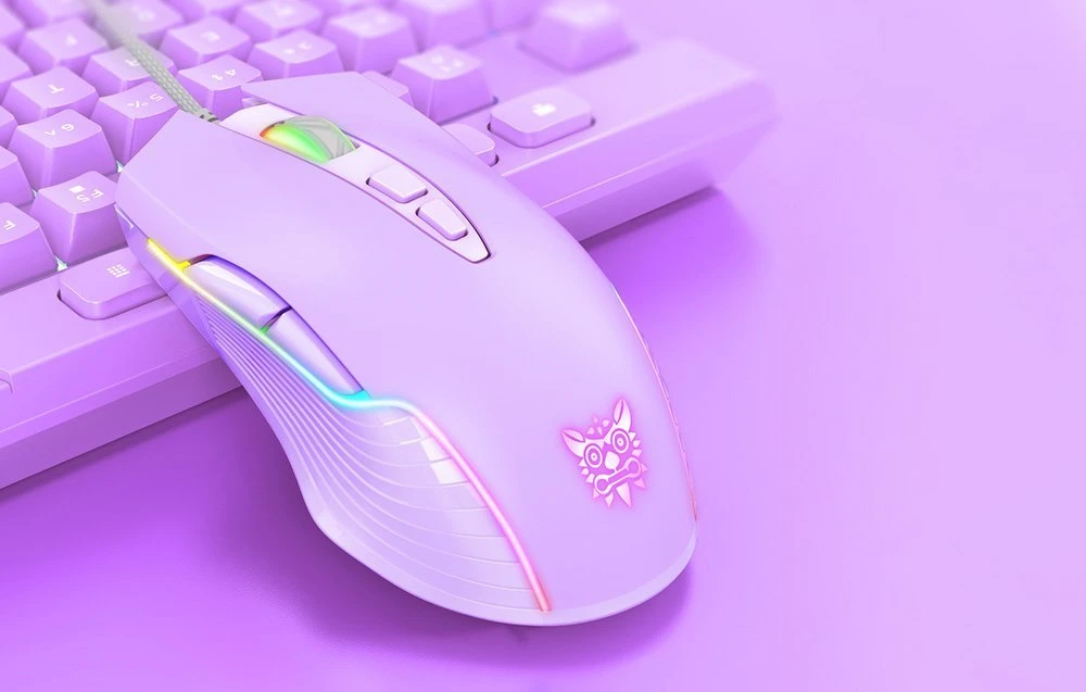 ONIKUMA RGB su laidu žaidimų pelė CW905 violetinė