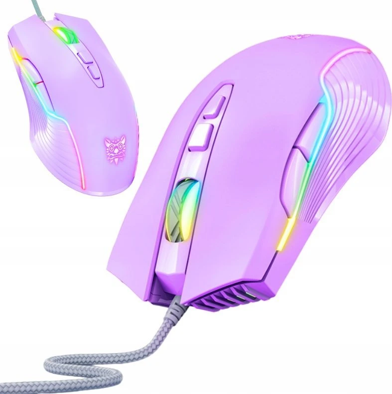 ONIKUMA RGB su laidu žaidimų pelė CW905 violetinė