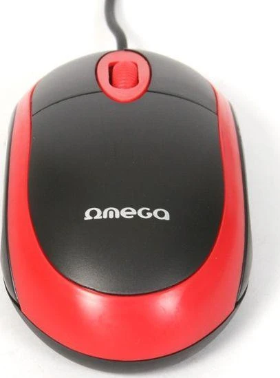 Pelė Omega OM06VR, juoda/raudona