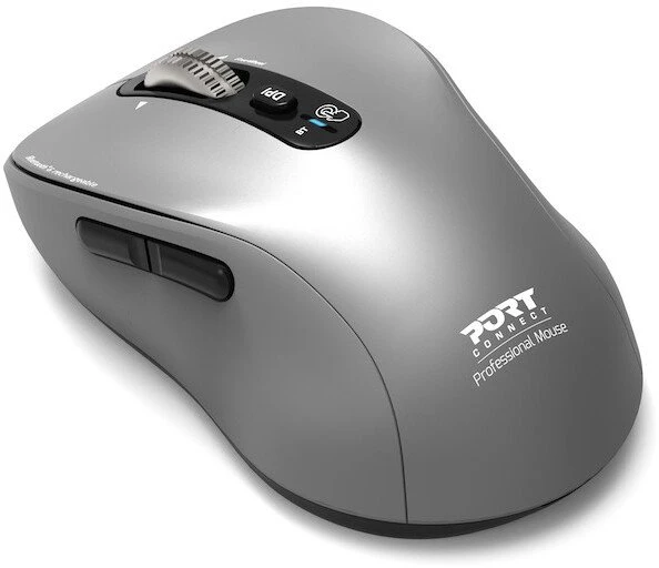 Port Designs PORT CONNECT Expert & Mac COLLECTION,Belaidė įkraunama pelė,Bluetooth, FreeWheel,3200 DPI,Pilkas