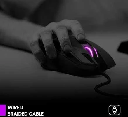 Omron PREYON Falcon Gaming su laidu žaidimų pelė| 12400 DPI