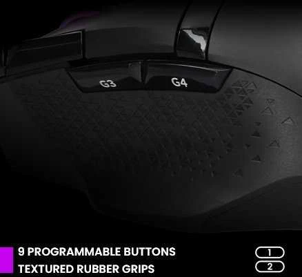 Omron PREYON Falcon Gaming su laidu žaidimų pelė| 12400 DPI