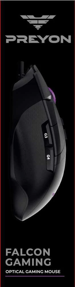 Omron PREYON Falcon Gaming su laidu žaidimų pelė| 12400 DPI