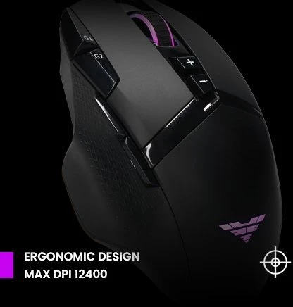 Omron PREYON Falcon Gaming su laidu žaidimų pelė| 12400 DPI