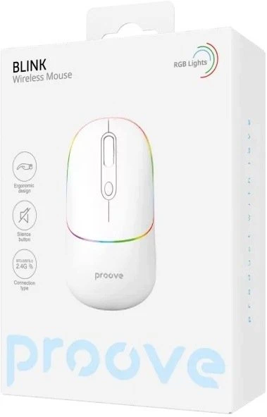 PROOVE pelė Belaidė pelė Blink balta USB-C (Proove)