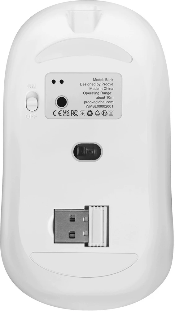 PROOVE pelė Belaidė pelė Blink balta USB-C (Proove)