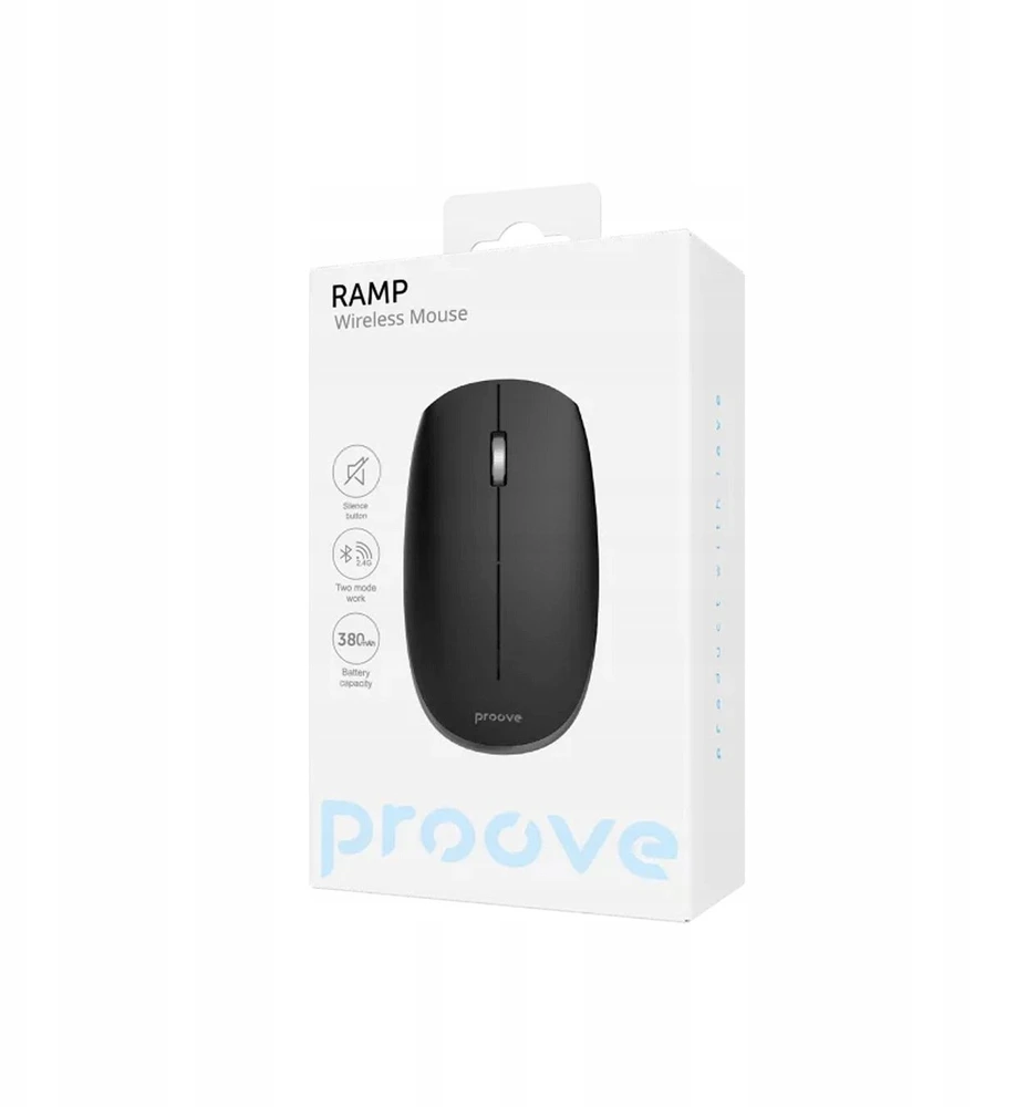 Pelė PROOVE Myszka belaidė Ramp juoda USB-C (Proove)