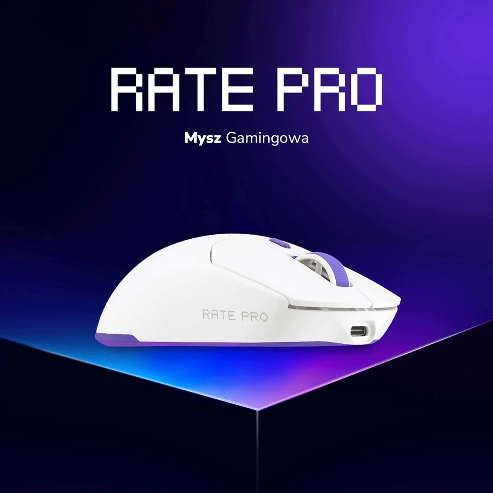 Pelė PROOVE Myszka belaidė žaidimams Gaming Rate Pro balta (Proove)