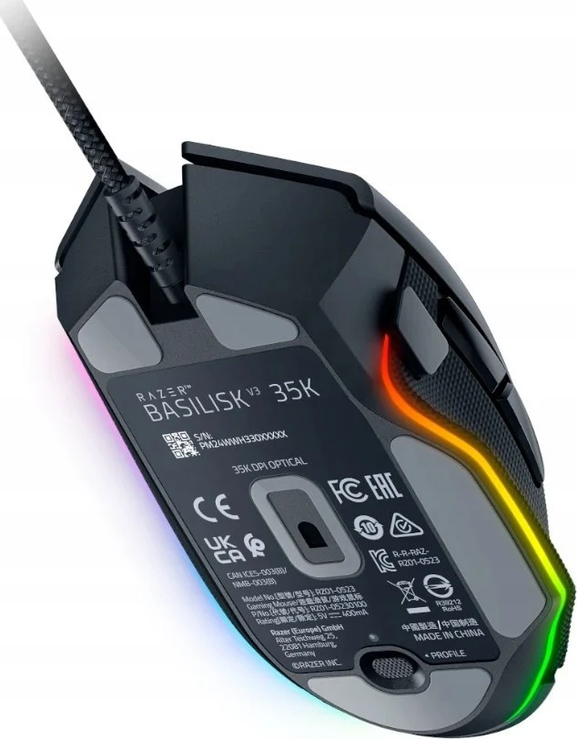 Razer | Pelė žaidimams | Basilisk V3 Pro 35K | Optinė pelė | Wireless | Juodas | Yes