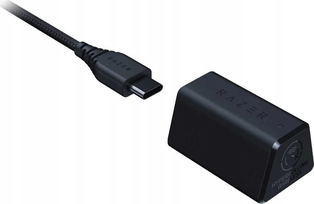 Pelė Myszka žaidimams Razer DeathAdder V3 Pro + HyperPolling Dongle belaidė 30000 dpi optinė juoda