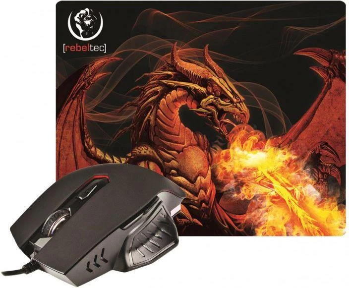 Pelė Rinkinys Rebeltec Raudona Dragon