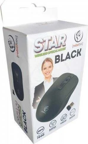 Belaidė pelė Rebeltec Star, juoda