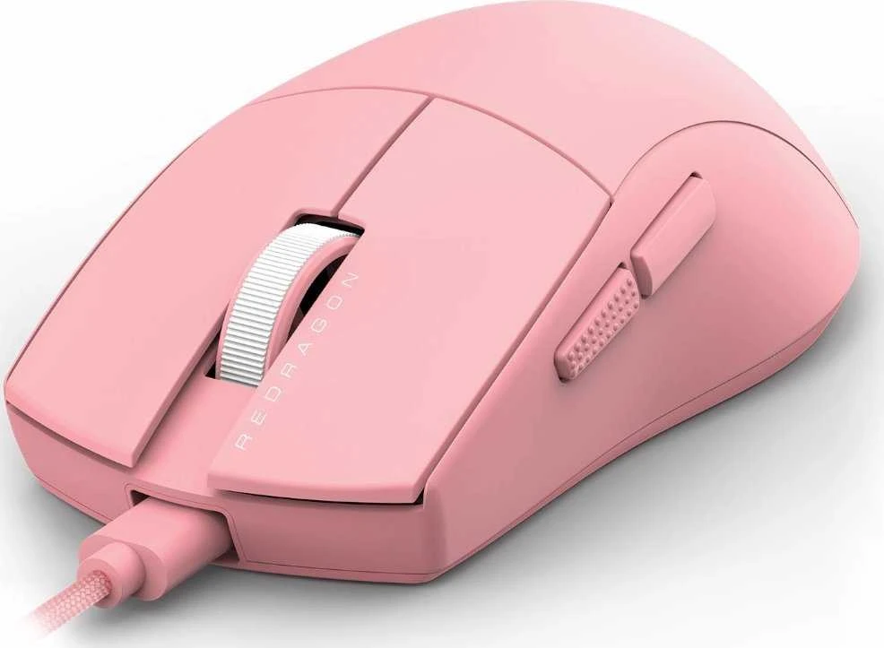 Pelė Myszka žaidimams Redragon M724 su laidu 12400 dpi optinė rožinė