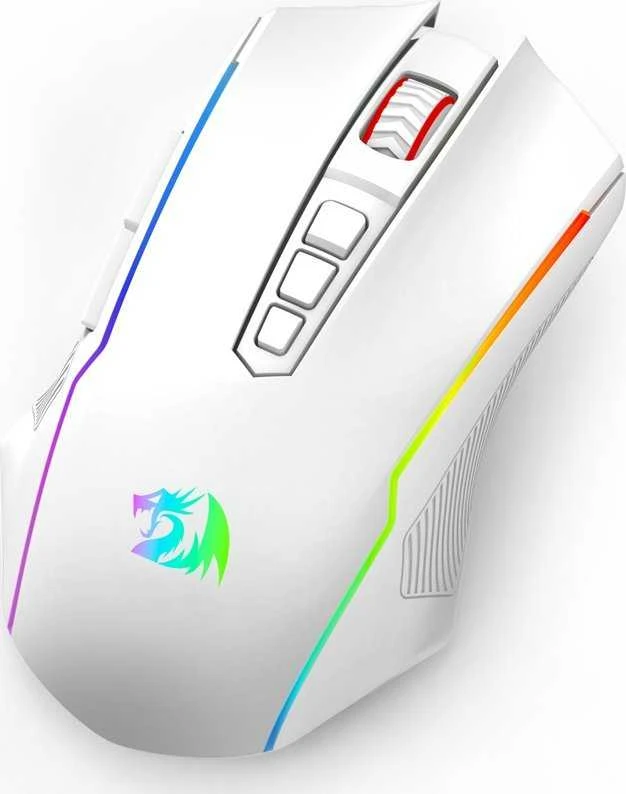 Pelė Myszka žaidimams Redragon M914 belaidė 5000 dpi optinė balta