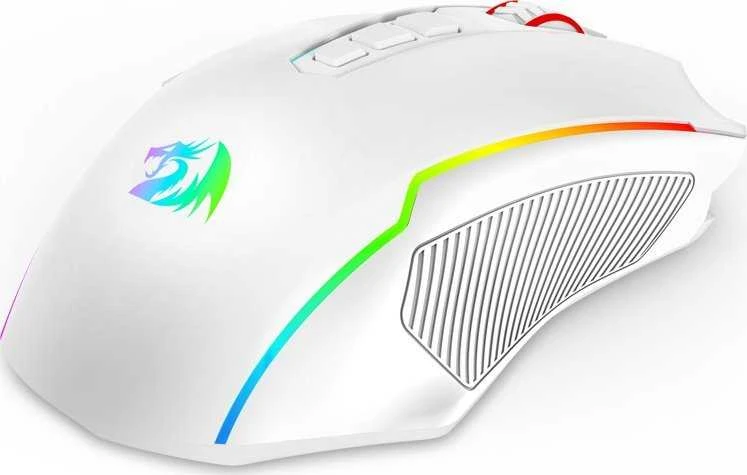 Pelė Myszka žaidimams Redragon M914 belaidė 5000 dpi optinė balta