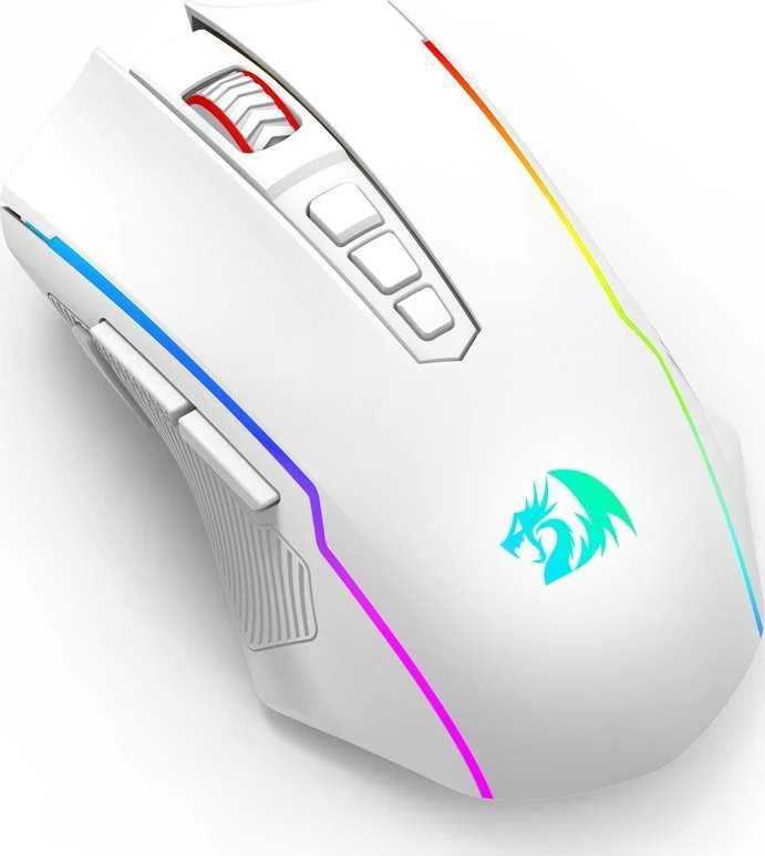Pelė Myszka žaidimams Redragon M914 belaidė 5000 dpi optinė balta