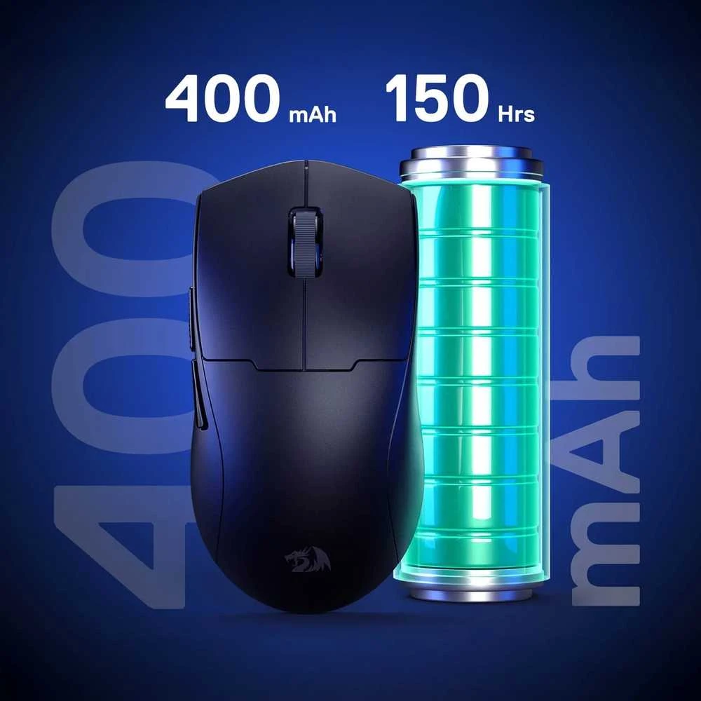 Pelė Myszka žaidimams Redragon M918 belaidė 26000 dpi optinė juoda