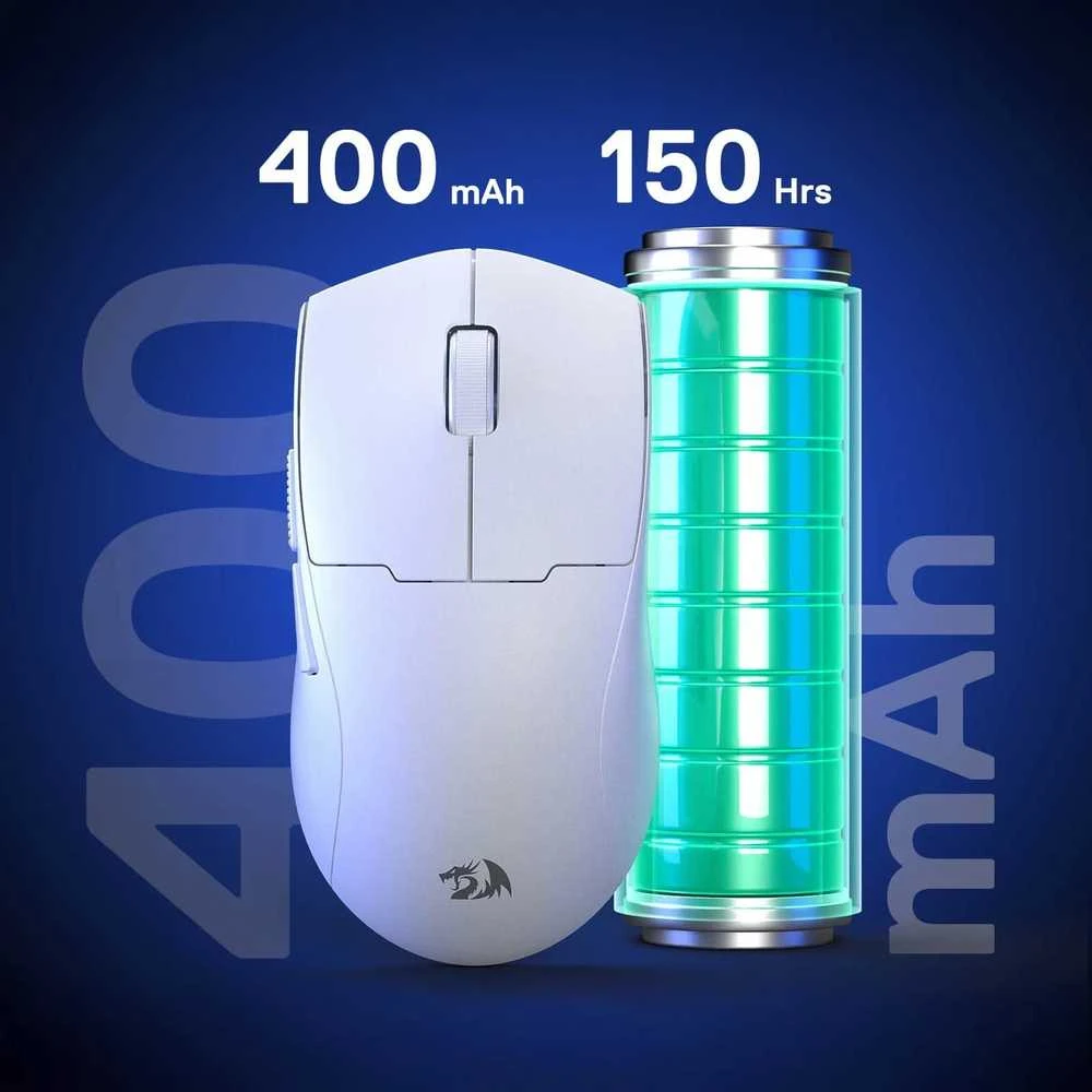 Pelė Myszka žaidimams Redragon M918W - K1NG PRO MAX belaidė 26000 dpi optinė balta