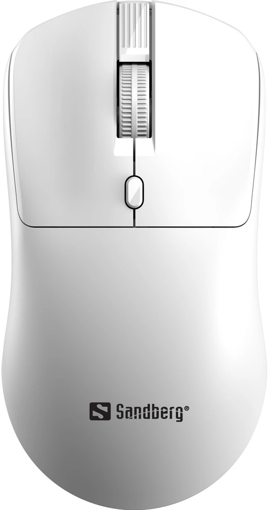 Sandberg 331-05 belaidė pelė, taupanti energiją, balta, kairė ir dešinė, USB-A adapteris