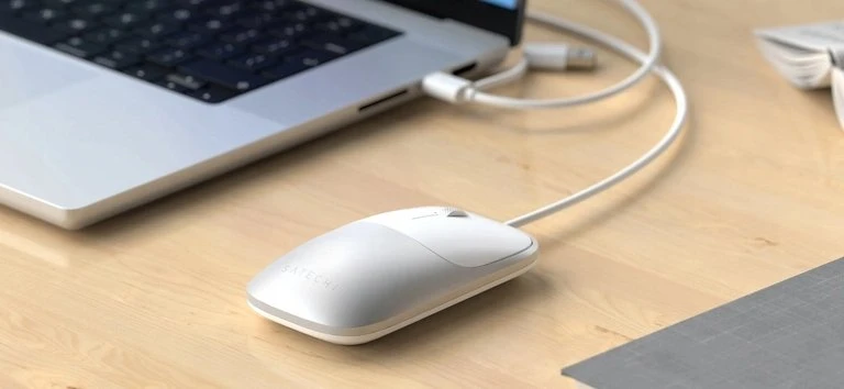 Pelė Satechi Satechi Slim LX Pelė su laidu - pelė optinė USB-A/USB-C (sidabrinis)