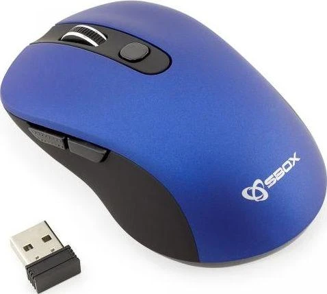 Sbox Technology SBOX Belaidė pelė, 6D, 1600 DPI, Mėlyna (WM-911BL)