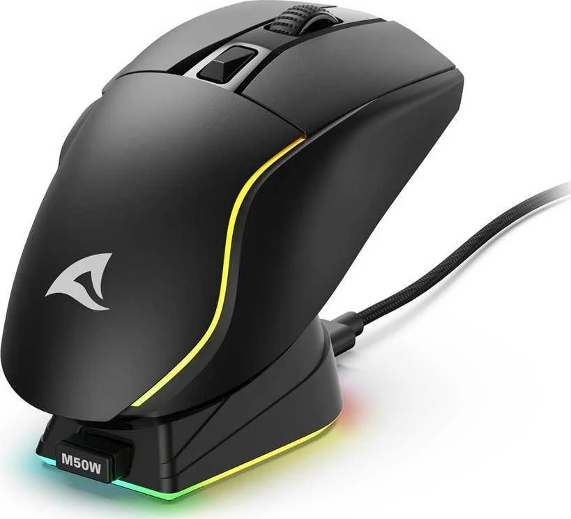 Sharkoon Pelė Shark SGM50W Optisch 6 mygtukai 6.400 DPI schw