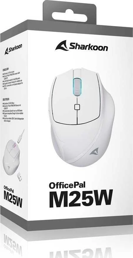 Sharkoon OfficePal M25W, pelė - baltas