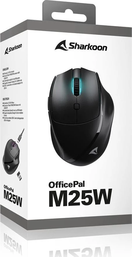 Pelė Sharkoon OfficePal M25W (juodas)