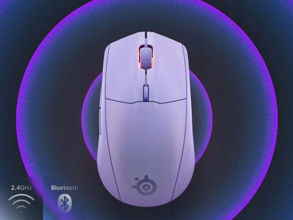SteelSeries | Pelė žaidimams | Rival 3 Gen 2 | Wireless | 2.4GHz, Bluetooth | Lavender