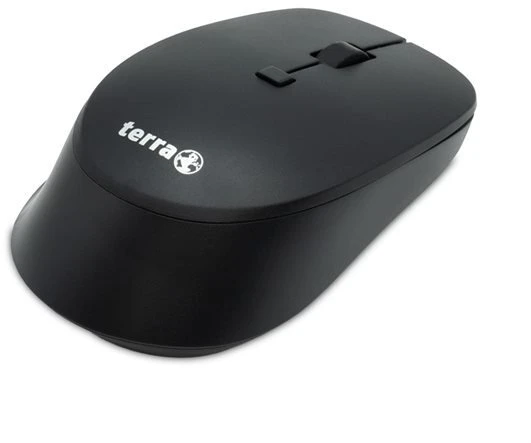 Wortmann „TERRA Pelė 4000“ belaidė tyli USB juoda pelė su 6 mygtukais, skirta dešiniarankiams