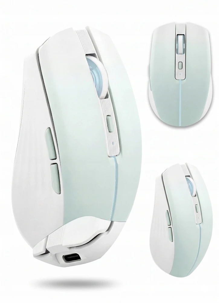Belaidė „Bluetooth“ pelė, 2,4 GHz, USB-C, 800–1600 DPI, 500 mAh, TNB / MWGradientblack