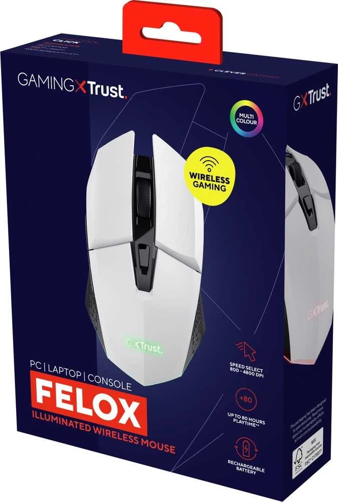 Kompiuterio pelė Trust GXT110 Felox, balta