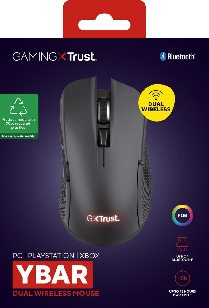 Pelė žaidimams GXT931 YBAR TRUST JUODA